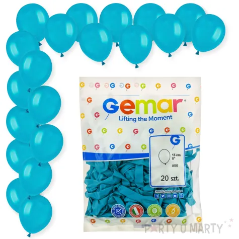 dekoracje na urodziny turkusowe balony pastelowe a50 niebieskie do girland 5 20 szt