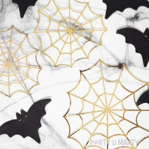 dekoracje pajeczyna zloty partydeco 3 szt