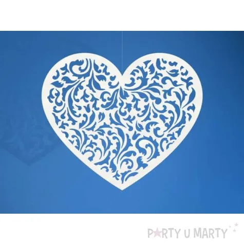 dekoracje papierowe serce 12 x 10cm 1op