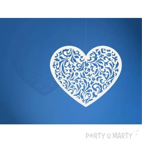 dekoracje papierowe serce 12 x 10cm 1op