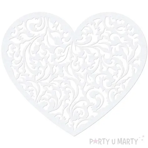 dekoracje papierowe serce 12 x 10cm 1op
