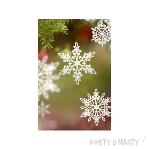 dekoracje papierowe sniezynka bialy 11 cm 10 szt