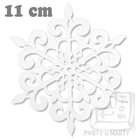 dekoracje papierowe sniezynka bialy 11 cm 10 szt