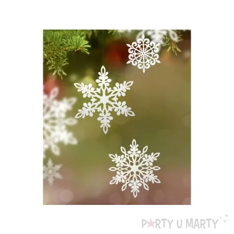 dekoracje papierowe sniezynka bialy 13 cm 10 szt