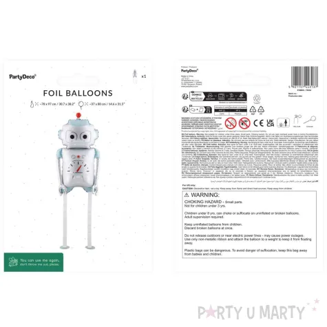 dekoracje prezent na urodziny kosmiczne party chodzacy balon foliowy robot 38 cali