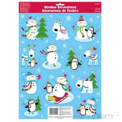 dekoracje przyklejana joyful snowman 1 op