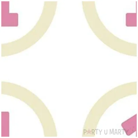 dekoracje roczek rozowy partydeco 4szt