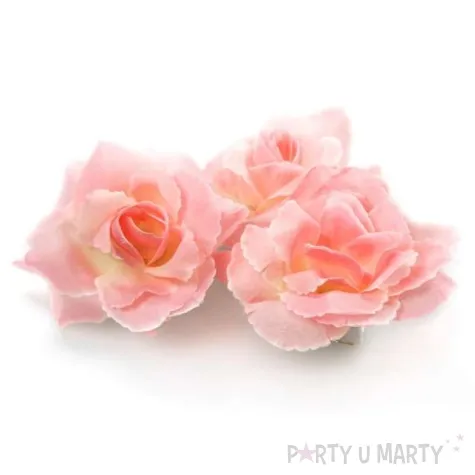 dekoracje rozyczki rozowe partydeco 24 szt