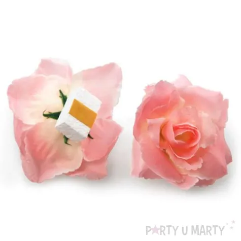 dekoracje rozyczki rozowe partydeco 24 szt