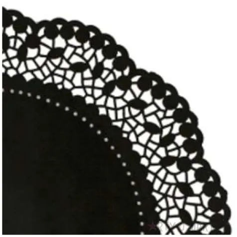 dekoracje serwetki papierowe czarny godan 36cm 6 szt