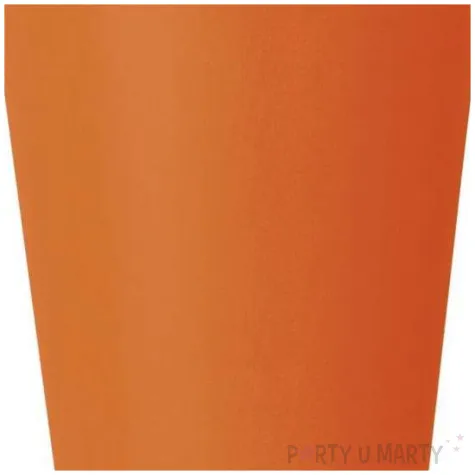 dekoracje stolu na halloween kubeczki papierowe jednorazowe pomaranczowe 250 ml x6