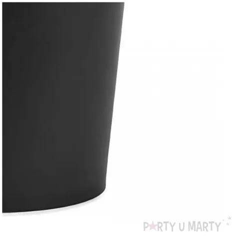 dekoracje stolu na halloween kubeczki papierowe monokolor jednorazowe czarne 250 ml x6