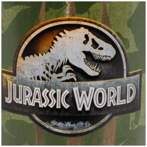 dekoracje stolu na urodziny dino party kubeczki papierowe jurassic world zielone 250ml x6
