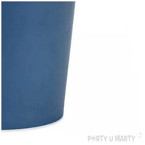 dekoracje stolu na urodziny kubeczki papierowe monokolor jednorazowe granatowe 250 ml 6 szt