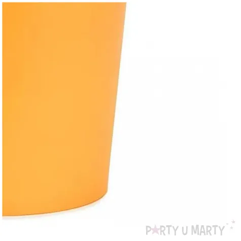 dekoracje stolu na urodziny kubeczki papierowe monokolor jednorazowe pomaranczowe 250 ml x6