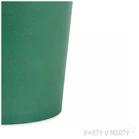 dekoracje stolu na urodziny kubeczki papierowe monokolor jednorazowe zielony 250 ml 6 szt