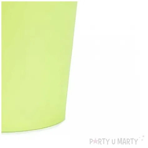 dekoracje stolu na urodziny kubeczki papierowe monokolor jednorazowe zielony 250 ml 6 szt