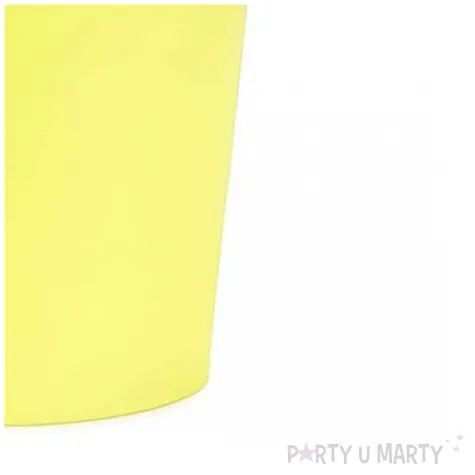 dekoracje stolu na urodziny kubeczki papierowe monokolor jednorazowe zolte 250 ml 6 szt