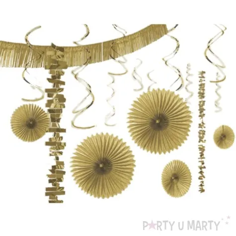 dekoracje wiszace zlote girlandy amscan 213 cm