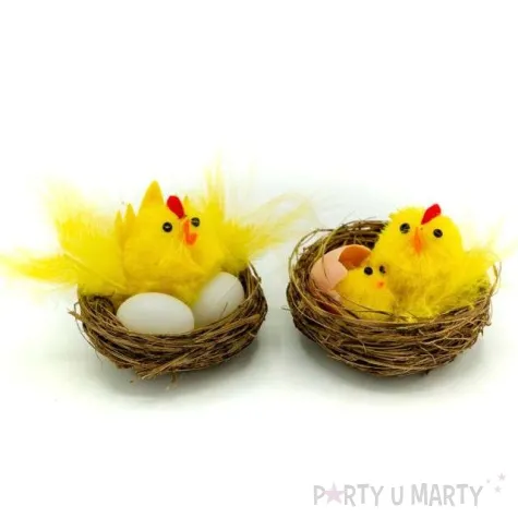 dekoracje zestaw kurka i kurczak w gniazdku aliga 2 szt