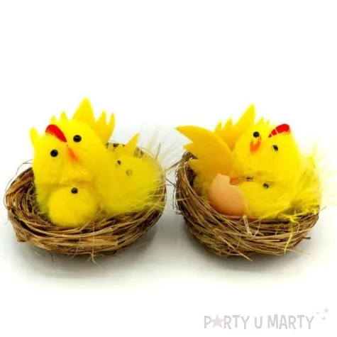 dekoracje zestaw kurki z piskletami aliga 2 szt