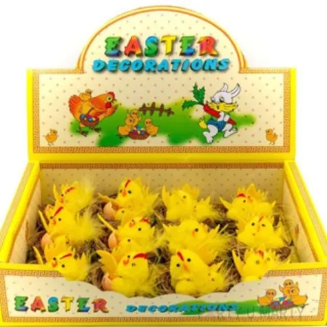 dekoracje zestaw kurki z piskletami aliga 2 szt