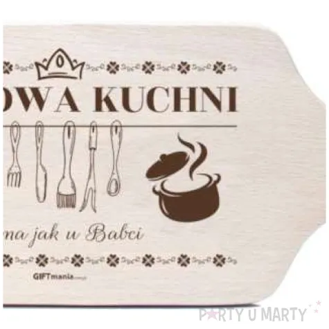 deska dekoracyjna z nadrukiem krolowa kuchni nie ma to jak u babci 2 giftworld 12x26 5 cm