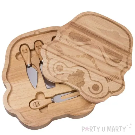 deska do krojenia star wars stormtrooper z nozykami do serow thumbsup 27 x 27 cm