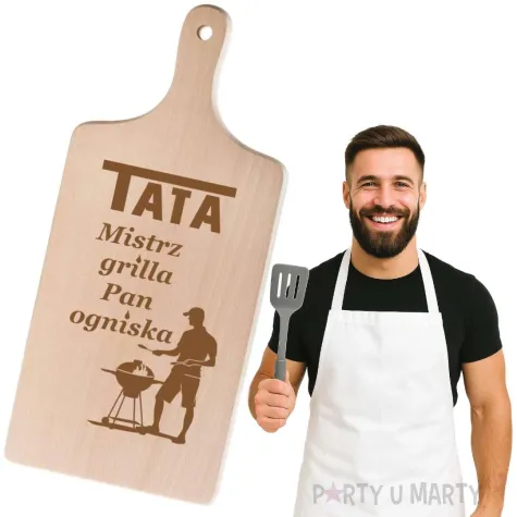deska do krojenia tata mistrz grilla pan ogniska 11 5 x 26 5 cm