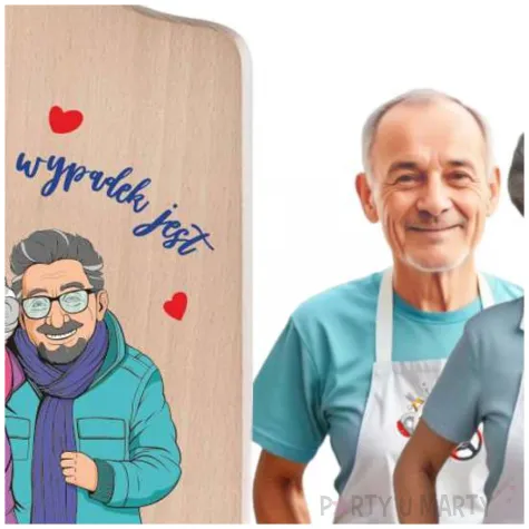 deska drukowana do krojenia na wszelki wypadek jest babcia i dziadek 11 5 x 26 5 cm