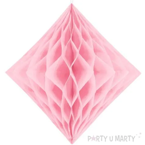 diament bibulowy classic honeycomb jasny rozowy partydeco 20cm