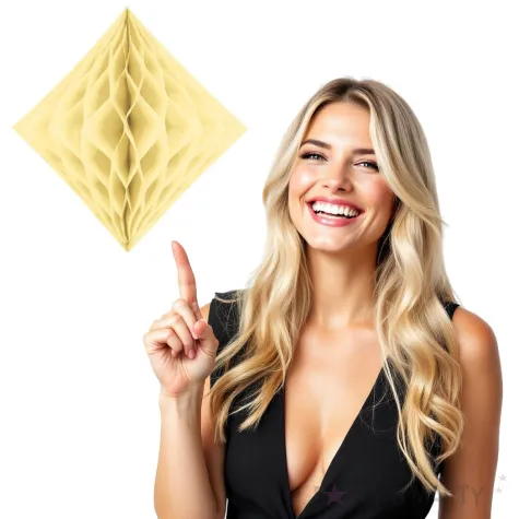 diament bibulowy classic honeycomb kremowy partydeco 30cm