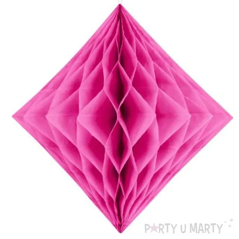 diament bibulowy classic honeycomb rozowy ciemny partydeco 30cm