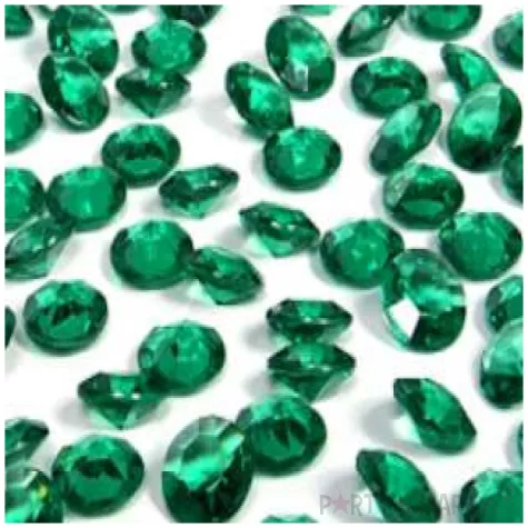 diamentowe konfetti 12mm zielen 100szt 1op