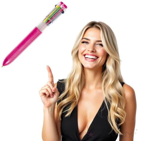 dlugopis 10 kolorowy rozowy titanum