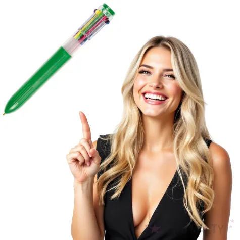 dlugopis 10 kolorowy zielony titanum