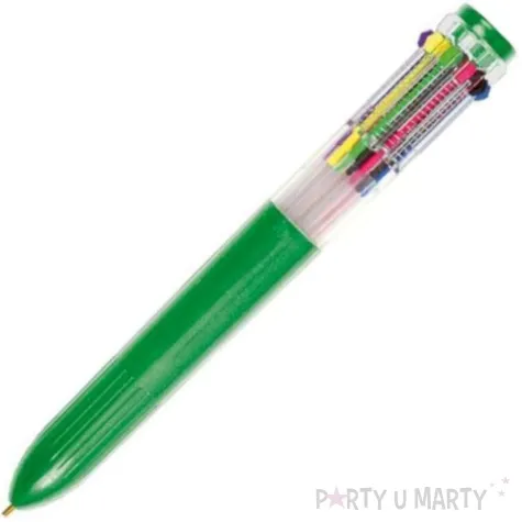 dlugopis 10 kolorowy zielony titanum