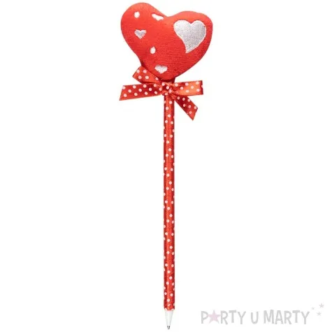 dlugopis serce srebrne serduszka arpex 22 cm