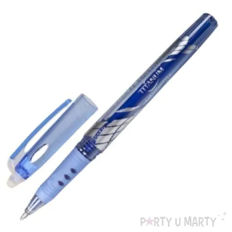 dlugopis wymazywalny ze skuwka niebieski titanum 0 7 mm