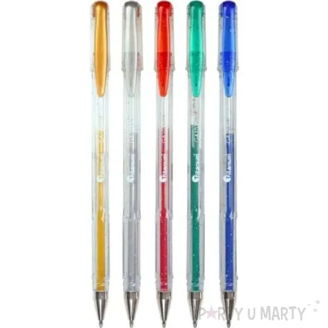 dlugopisy zelowe brokatowe mix titanum 1 mm 5 szt