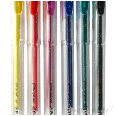 dlugopisy zelowe brokatowe mix titanum 1 mm 6 szt