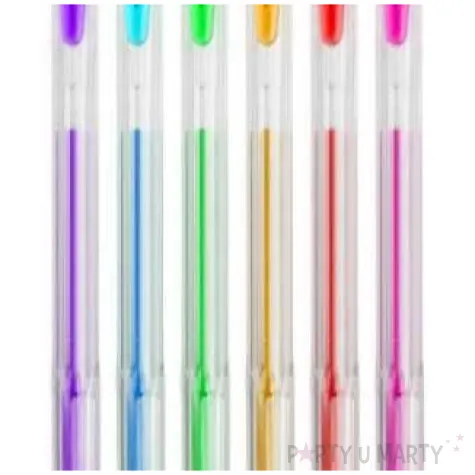 dlugopisy zelowe fluorescencyjne mix fun joy 0 8 mm 6 szt