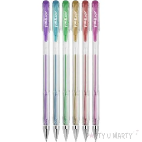 dlugopisy zelowe metaliczne mix titanum 0 7 mm 4 szt