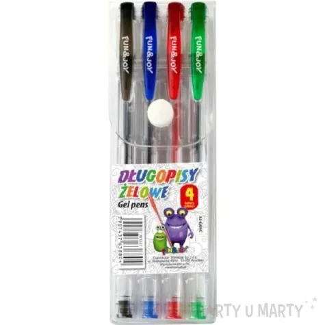 dlugopisy zelowe mix ciemny titanum 0 7 mm 4 szt