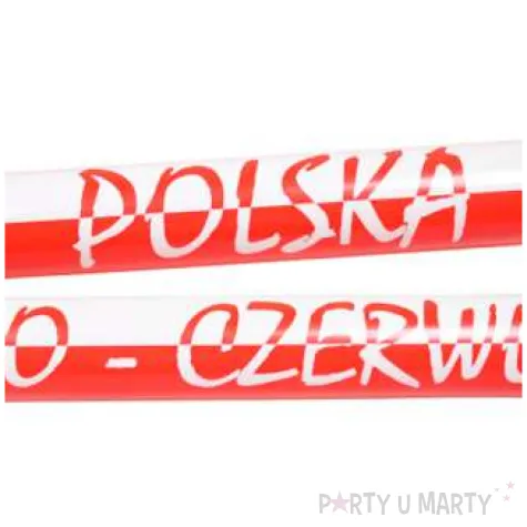 dmuchaniec paleczki kibica bialo czerwoni bialo czerwony arpex 10 x 58 cm 2 szt