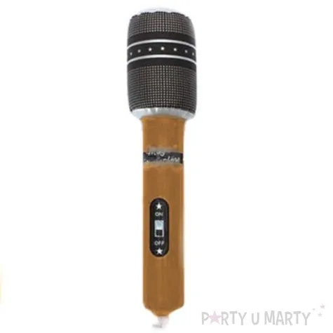 dmuchany mikrofon 20 cm brazowy
