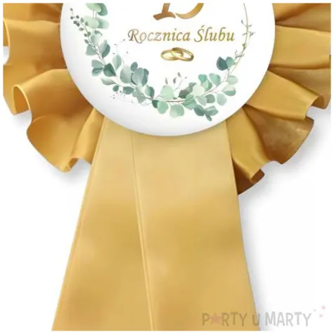 dodatek do stroju na 15 rocznice slubu kotylion eukaliptus beauty przypinka krysztalowe gody