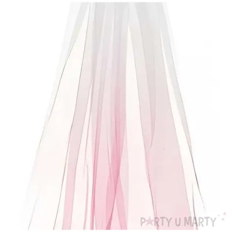 dodatek do stroju na baby shower girl ciazowa sesje zdjeciowa welon fredzle rozowe ombre 69 cm
