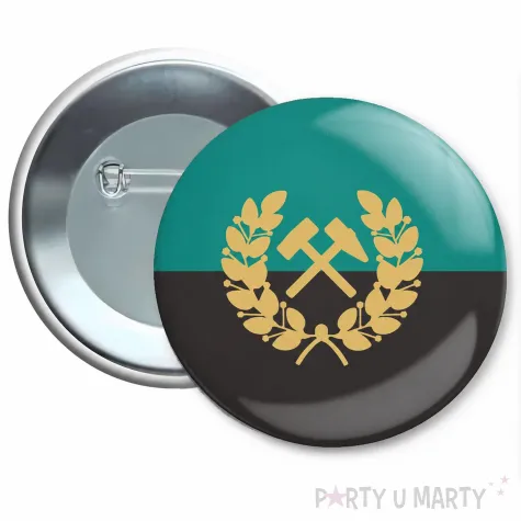 dodatek do stroju na barborke dzien gornika apel przypinka pin flaga gornicza do szkoly 4 grudnia