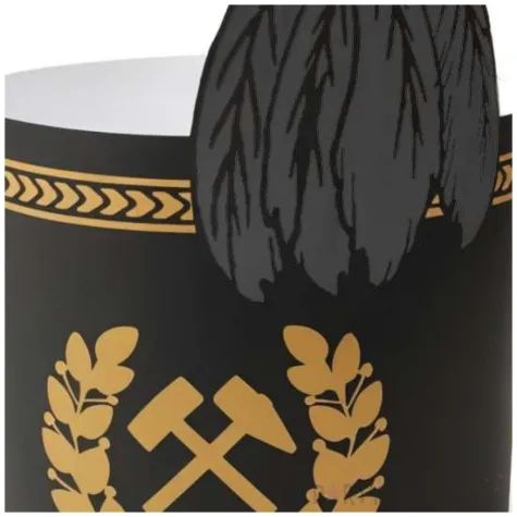 dodatek do stroju na dzien gornika czapka papierowa barborka czako czarna dla dzieci